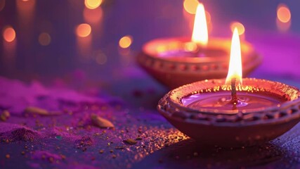 Poster - A pair of candles placed on a table, casting warm light