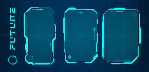 Leinwandbilder - Futuristic touch screen of user interface. Vector illustration