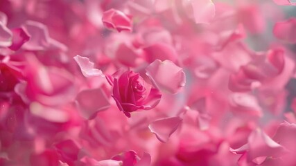 Poster - Close-up view of a cluster of pink flowers