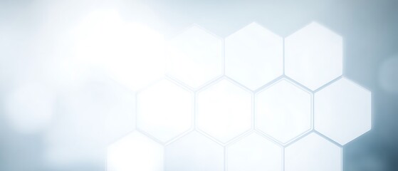 Poster - Abstract hexagons light clean modern backdrop