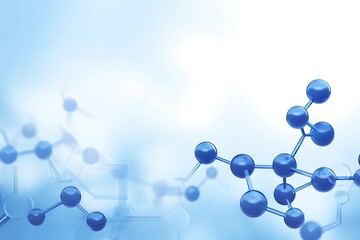 Poster - Blue molecular structure medical science concept