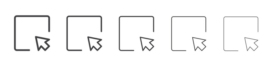 Cursor icon flat simple outline logo