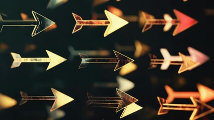 Poster - A group of arrows aiming at various targets, symbolizing direction and focus