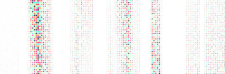 Poster - Abstract colorful halftone texture dots pattern. vector