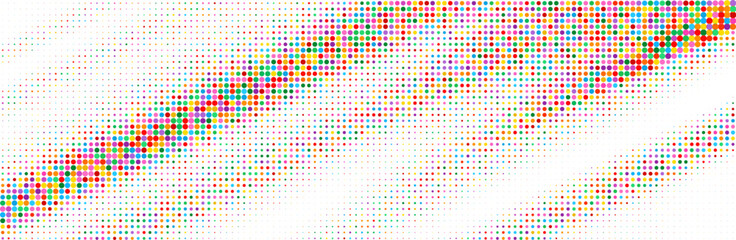 Poster - Abstract colorful halftone texture dots pattern. vector