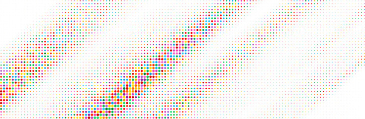 Poster - Abstract colorful halftone texture dots pattern. vector