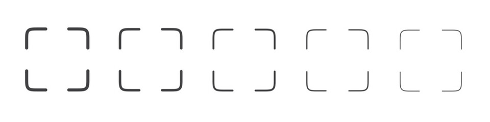 Full screen icon flat simple outline logo