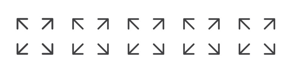 Fullscreen Icon flat simple outline logo