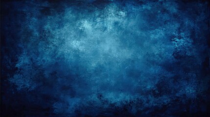 Poster - A textured blue abstract background with varying shades and rough, painterly strokes creating a moody, artistic effect.