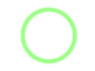 Fototapete - Geometric abstract design with concentric circles and corner triangles in bright green and light green isolated on transparent background
