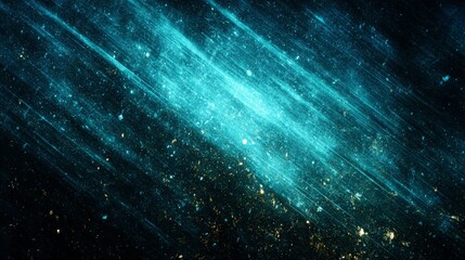 Wall Mural - abstract glowing turquoise background with streaks of light