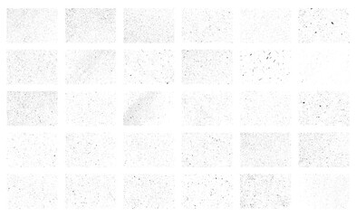 Poster - Grain dust texture pack. High resolution speckle overlay set with dirty noise particles and grunge scatter effects. Vintage dusty backgrounds.
