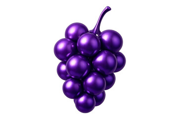 Fototapete - Purple grape cluster gleaming with vibrant color, 3d rendered against transparent backdrop, highlighting natural freshness and nutritional beauty