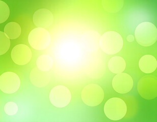 Fototapete - Green Bokeh Background Abstract Design with Light Circles, Nature-Inspired, Decorative, Modern, Artistic Wallpaper.