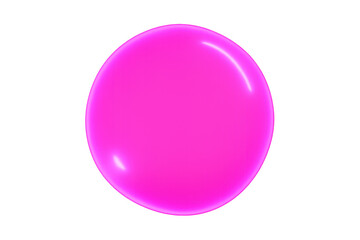 Aufkleber - Glowing pink sphere isolated on transparent background, perfect for digital compositions or design projects