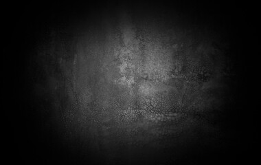 Poster - Old wall texture cement dark black gray background abstract grey color design are light with white gradient background.