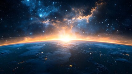 breathtaking view of earth from space