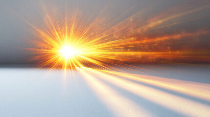 Poster - Golden light burst effect with glowing rays abstract background powerful energy and high impact