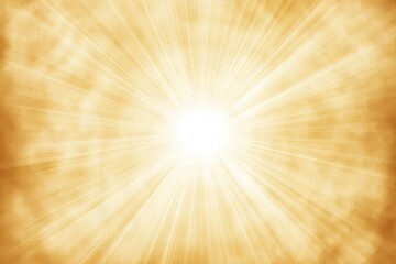 Poster - Bright golden light radiates from the center, creating a warm, glowing, and radiant sunburst effect with dynamic rays and a soft textured background.