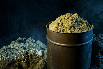 Aufkleber - Uranium powder stored in a container for processing Generative AI