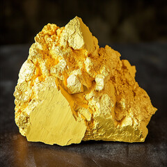 Poster - High-quality uranium yellowcake specimen with vibrant color Generative AI