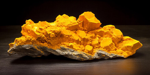 Aufkleber - High-quality display of uranium yellowcake mineral specimen Generative AI