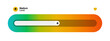 © Yasir Design - Colorful horizontal progress medium level indicator. Gradient color transition from green to red. Arrow direction shows improvement or movement.