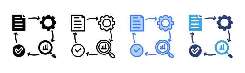 Poster - Pdca icon sheet multiple style collection