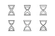© MST - hourglass icon line art vector illustration