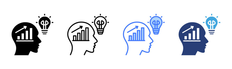 Poster - Business Intelligence icon sheet multiple style collection