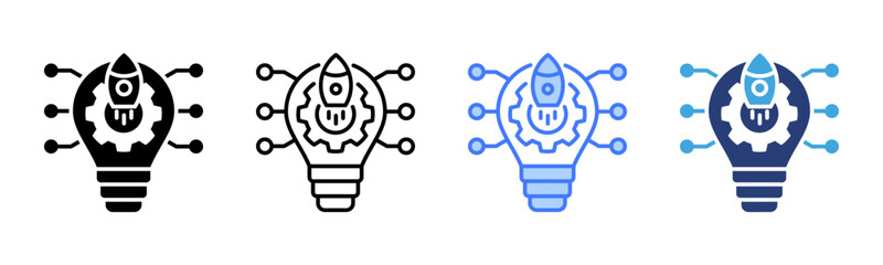 Poster - Innovation icon sheet multiple style collection