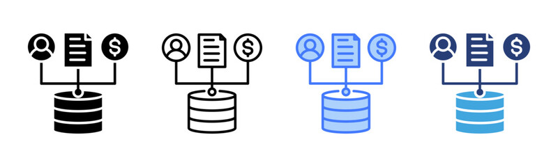 Poster - Data Collection icon sheet multiple style collection