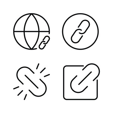 Web Link Icon Set Vector Design.