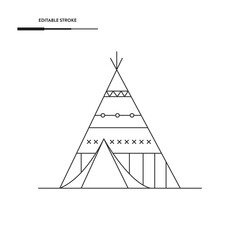 Poster - Wigwam Icon Vector Design.