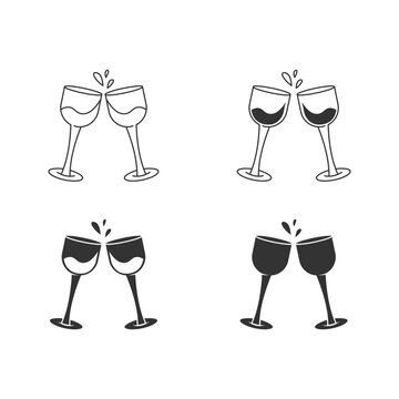 Wine Icon Set Vector Design.