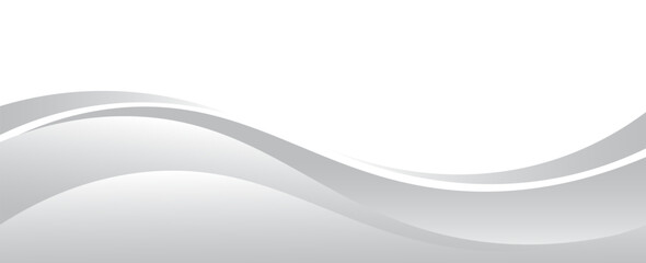Poster - Vector gray line background curve element with white space for text and message design, overlapping layers, vector