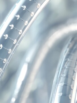Abstract glass structure in subtle light