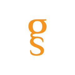 Poster - letter gs lowercase simple curves logo vector