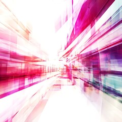 Poster - Abstract futuristic architecture with vibrant colors
