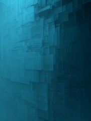 Poster - Teal abstract geometric shapes composition