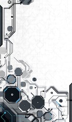Poster - Abstract geometric technology design modern style