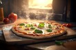 © javeria - A freshly baked Margherita pizza
