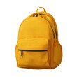 © iLada - Bright Yellow Backpack for School or Travel with Multiple Pockets and Durable Design for Everyday Use Transparent background or png