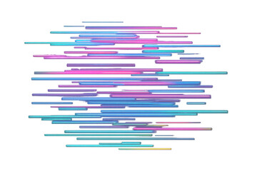 Aufkleber - Vibrant horizontal lines in various colors create a dynamic visual effect, perfect for technology or abstract designs, with transparent background