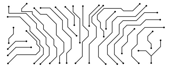 Aufkleber - Abstract white gray digital technology futuristic circuit board background design. Technology dots lines connect network background.