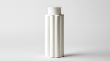 Poster - White, ribbed bottle with cap, minimalist style