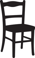 Fototapete - chair icon clean simple silhouette black vector illustration