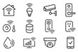 © maximon4ik - Smart home technology icons set with wi-fi enabled devices, vector illustration