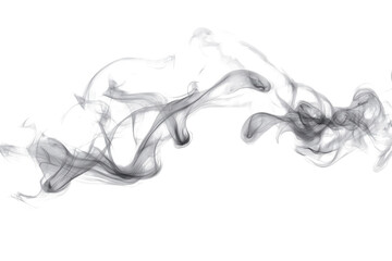 Poster - Ring-shaped smoke swirling gracefully on a transparent background creating an abstract visual effect