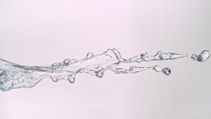 Wall Mural - super slow motion shot of water splash isolated on white background at 1000fps.